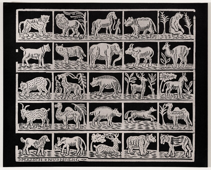 Endpaper with Animals