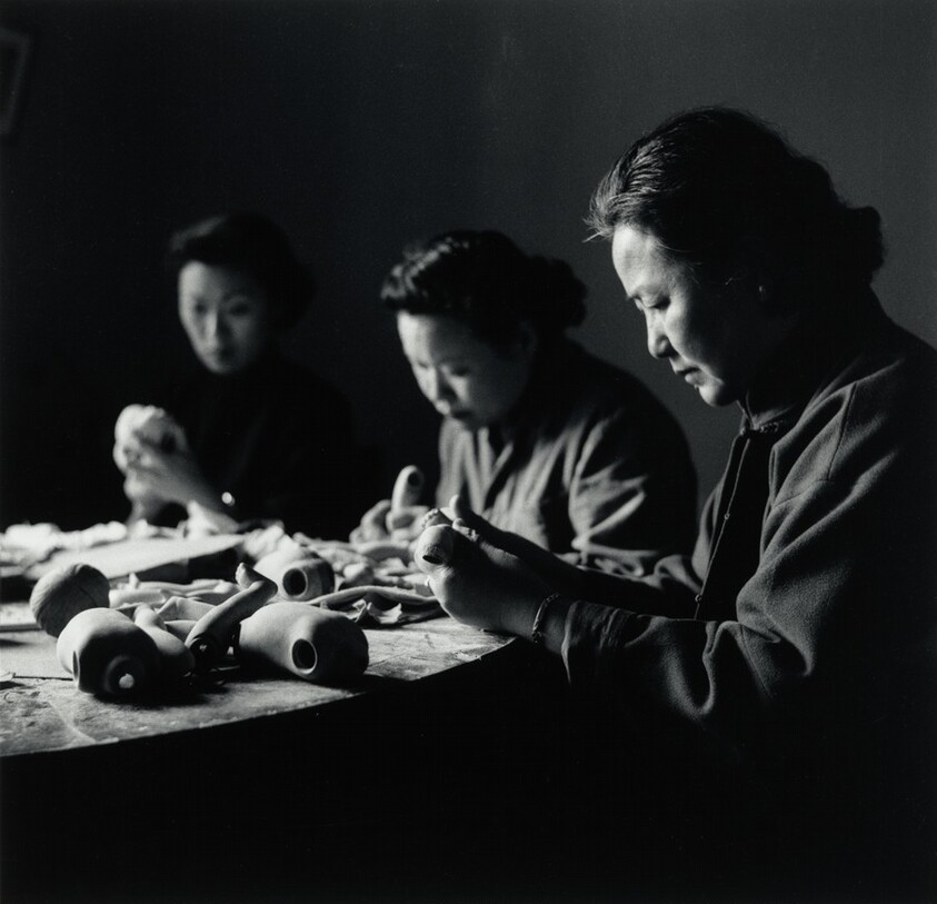 The Handcrafts Group Organized by Families of Shanghai Business Owners Making Chinese Dolls