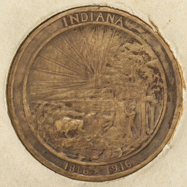 The Indiana Medal (The Admission of Indiana to the Union) [reverse]