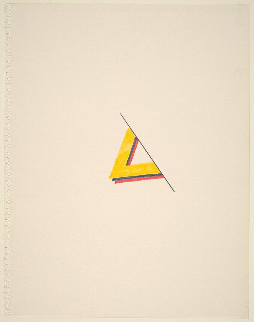 Blue, Yellow, and Red Fused under Diagonal