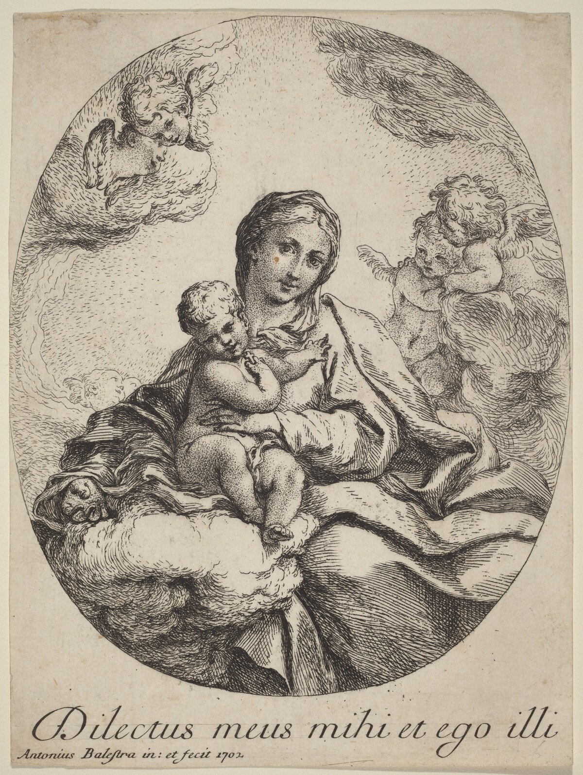 Virgin and Child on a Cloud