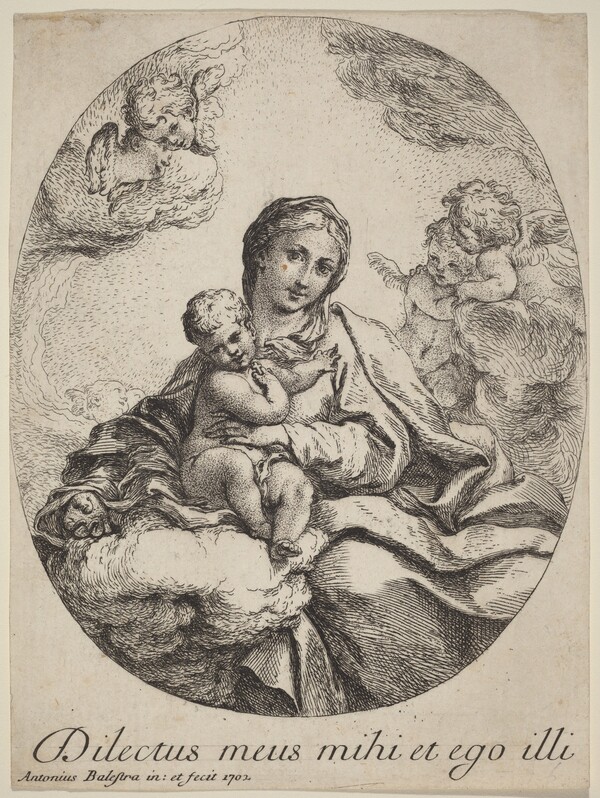 Virgin and Child on a Cloud