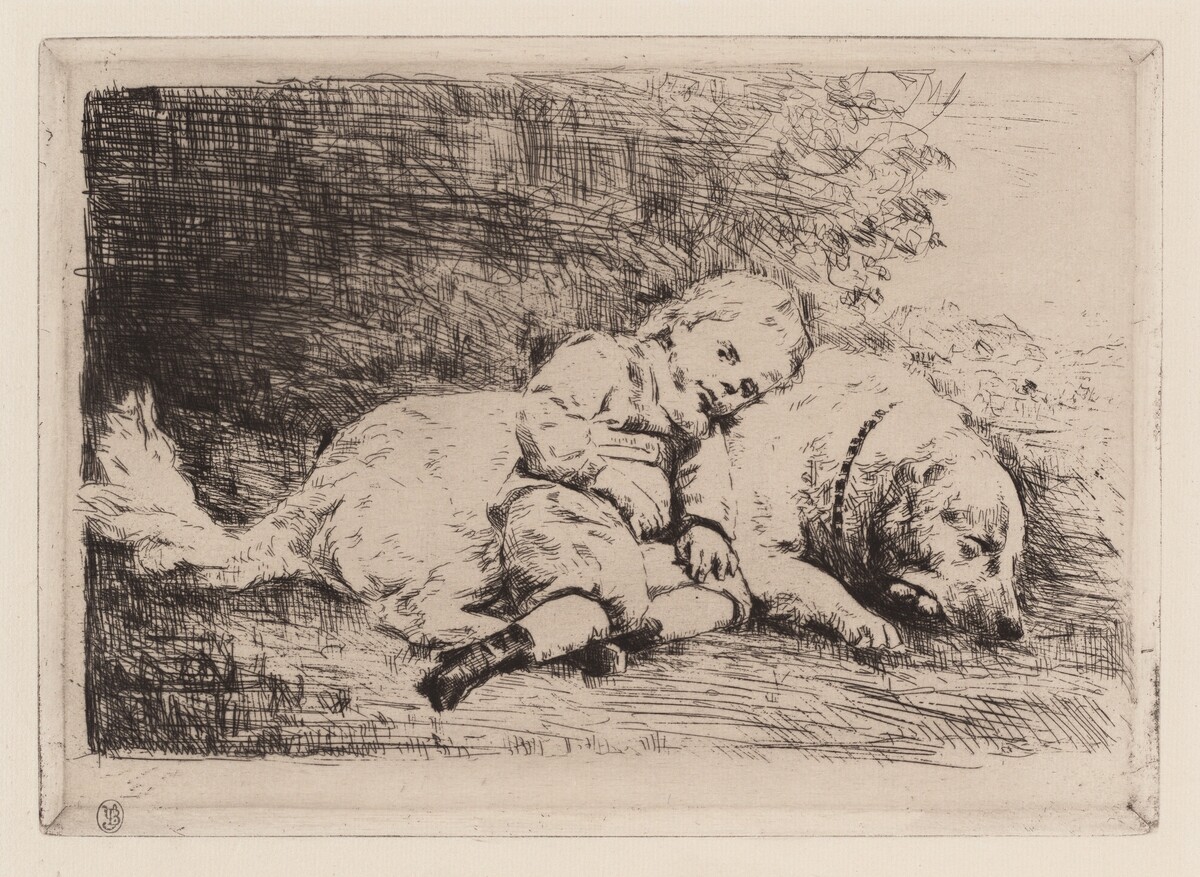 Child with a Dog