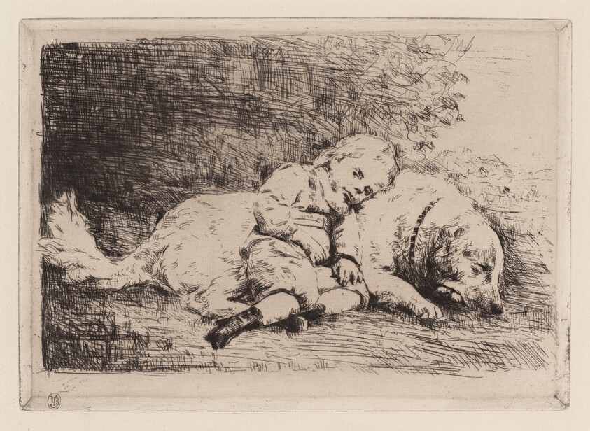 Child with a Dog