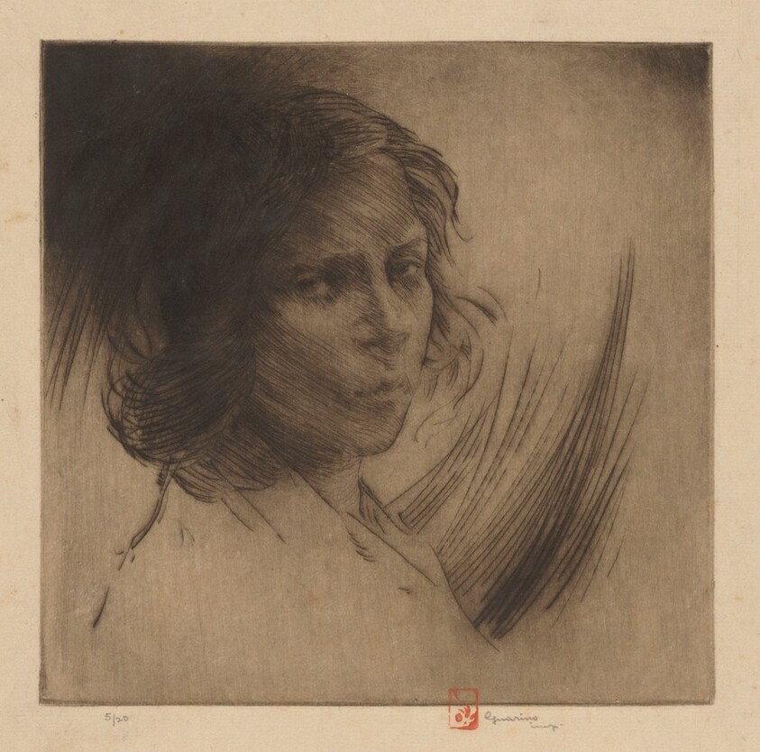 A Young Woman Frowning