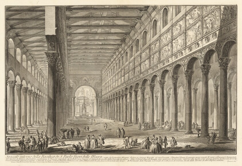 Spaccato interno della Basilica di S. Paolo fuori delle Mura