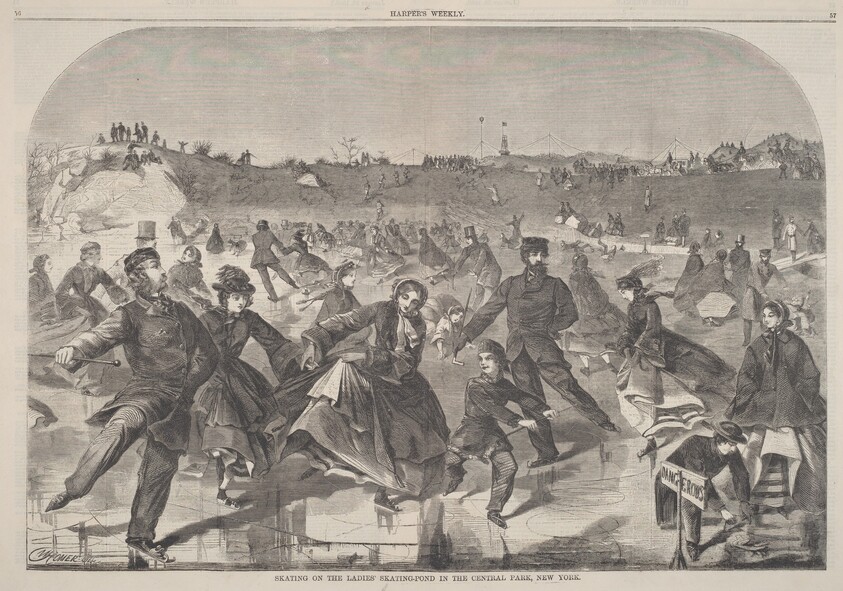 Skating on the Ladies' Skating-Pond in the Central Park, New York