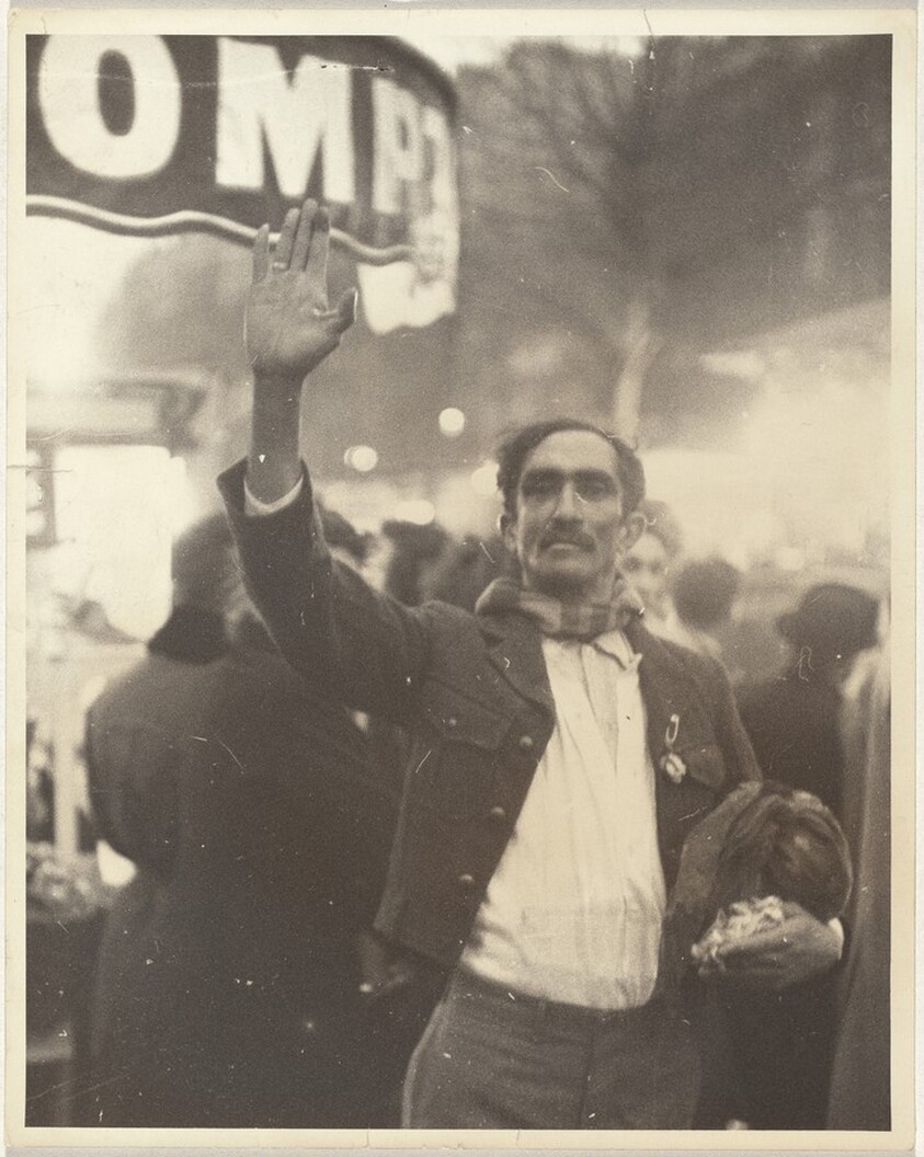 Man in front of café, Paris