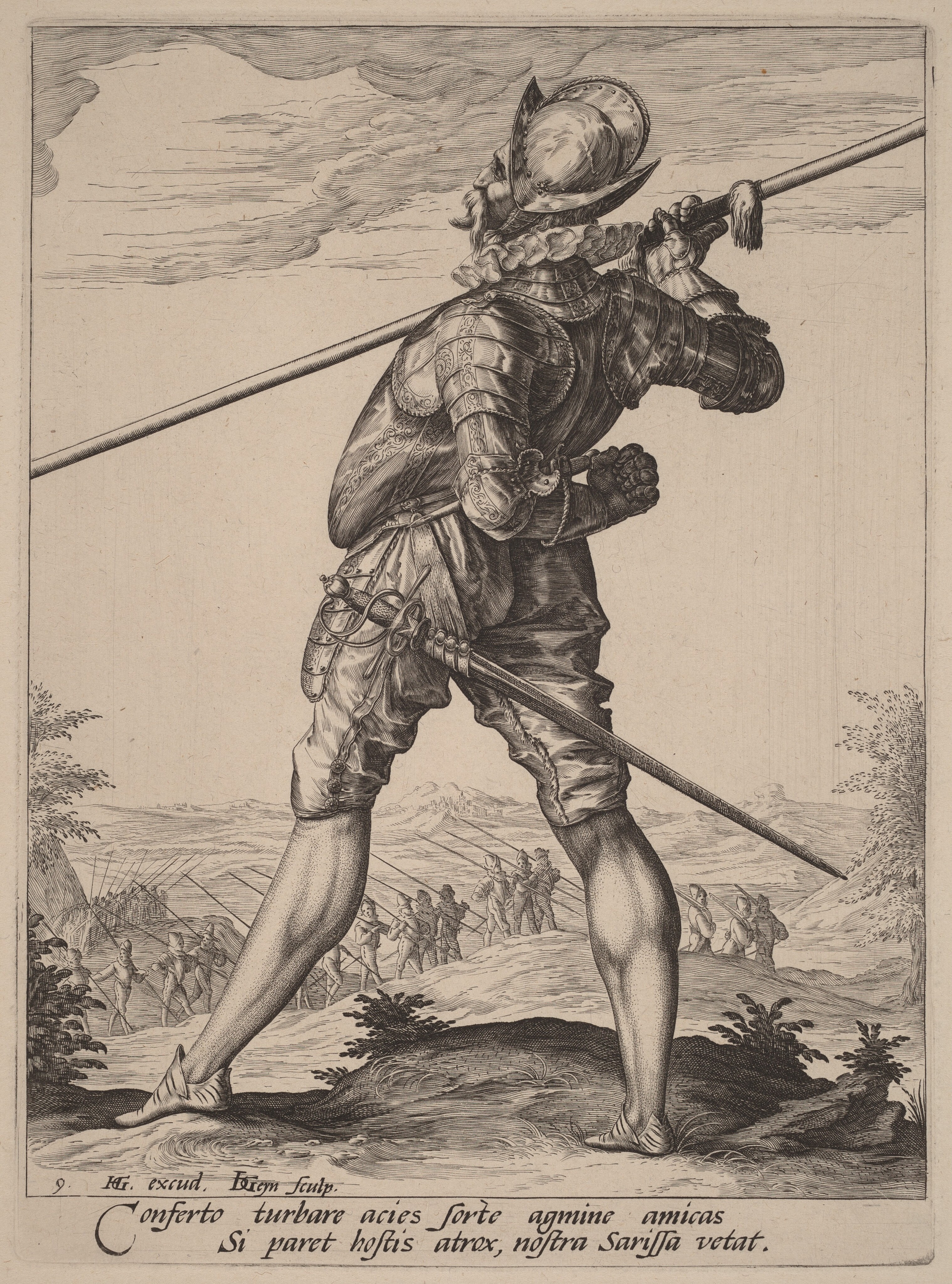 Pikeman by Jacques de Gheyn II, Hendrick Goltzius