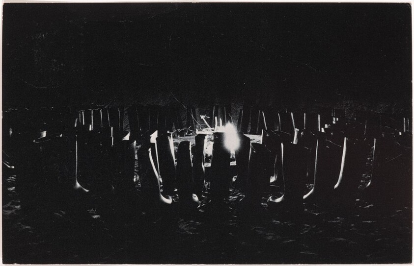 100 Boots by the Bivouac. "The Pillbox," California. September 8, 1971, 8:30 p.m.