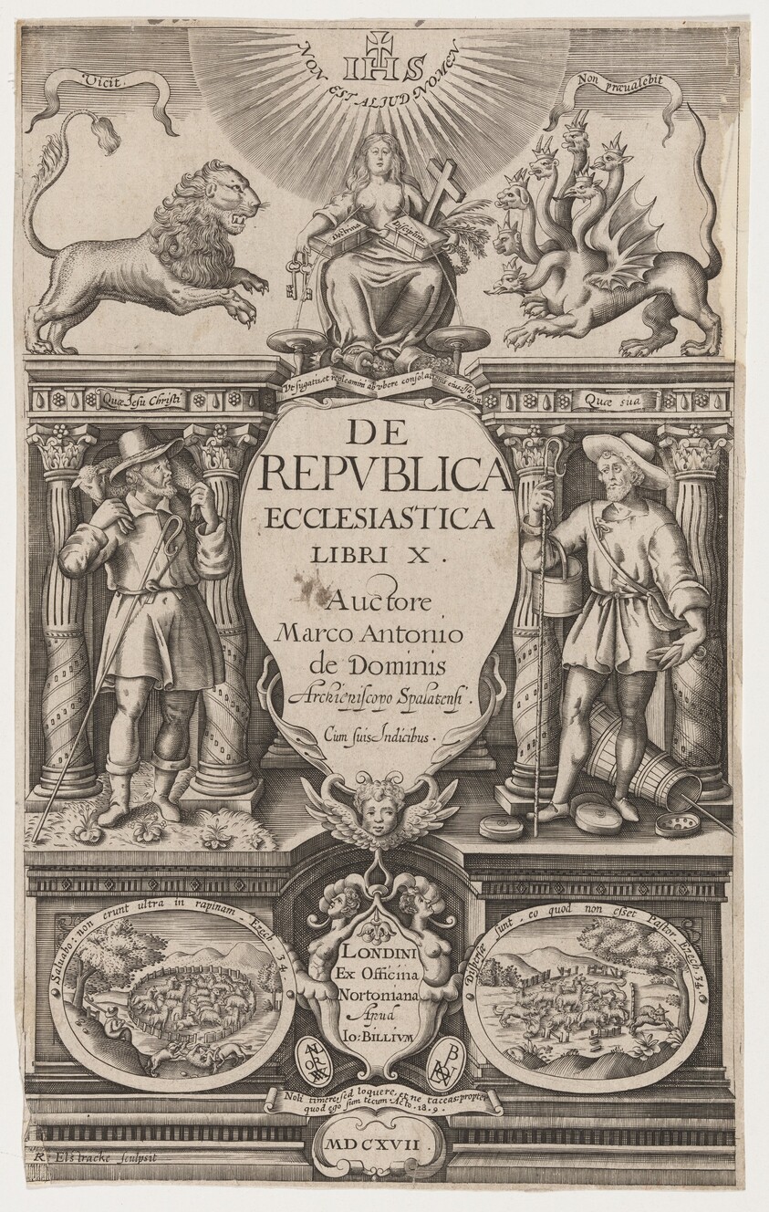 Title Page, De Republica Ecclesiatica by MarcAntonio de Dominis