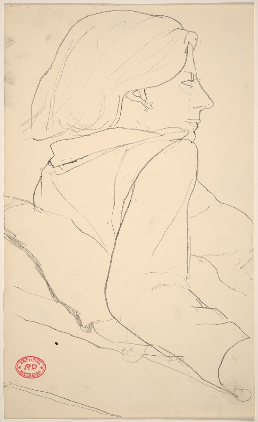 Untitled [study of a woman with an earring facing right]