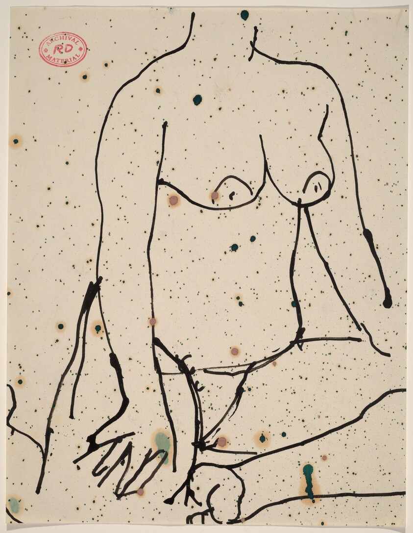 Untitled [nude seated with her hands on her knees]