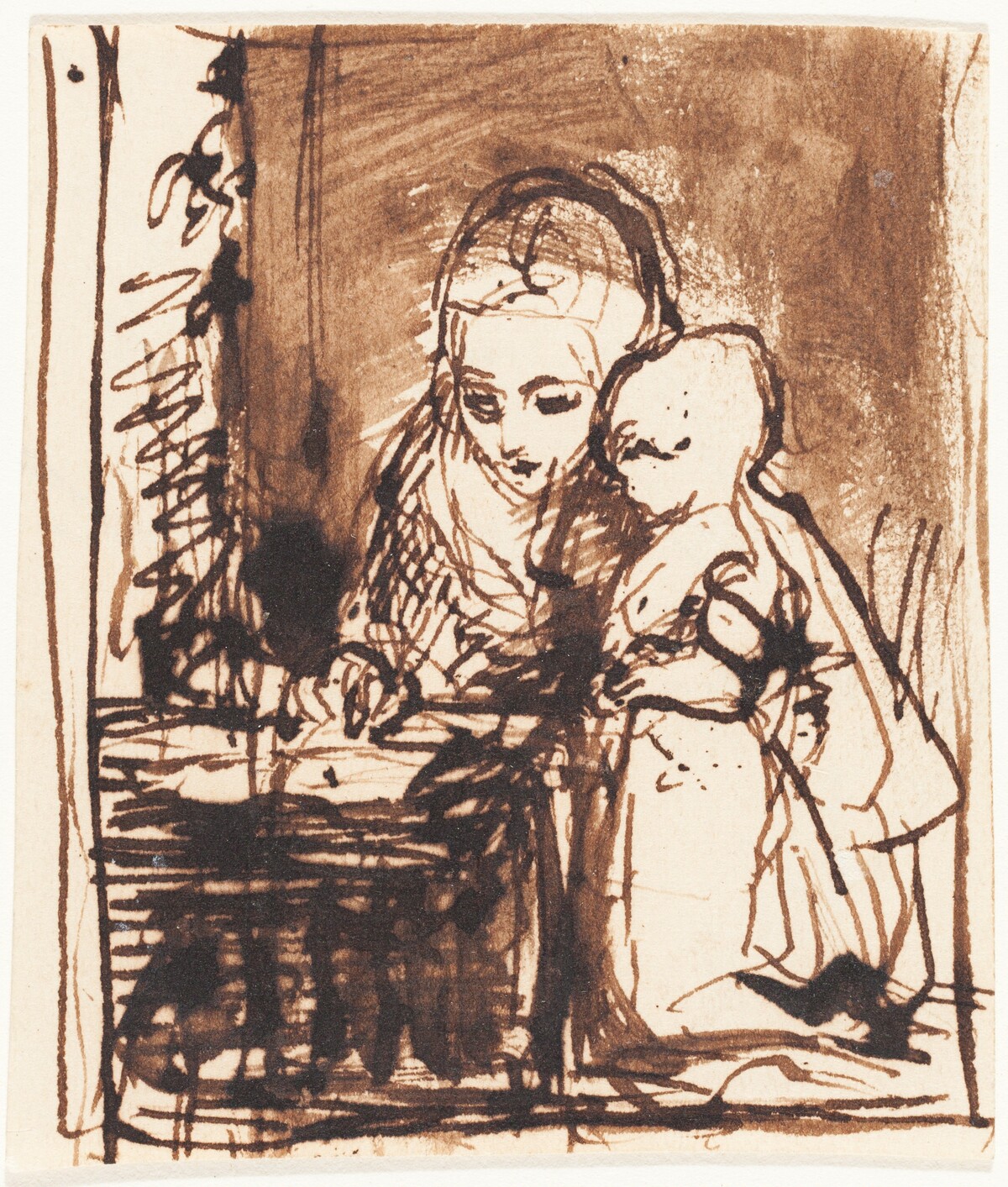 Woman Reading to a Child