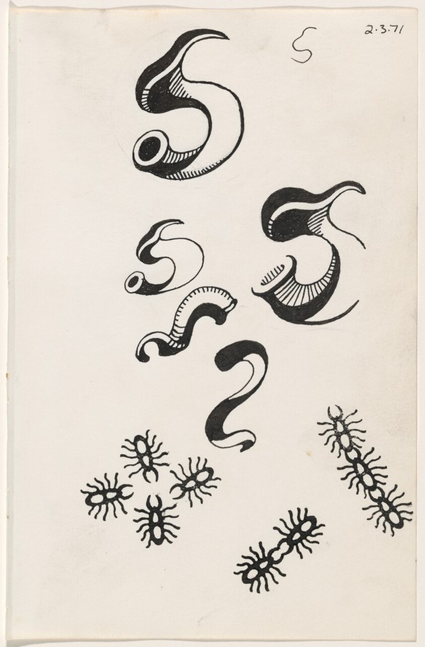 Untitled 2-3-71 [study for "tattoo" book]