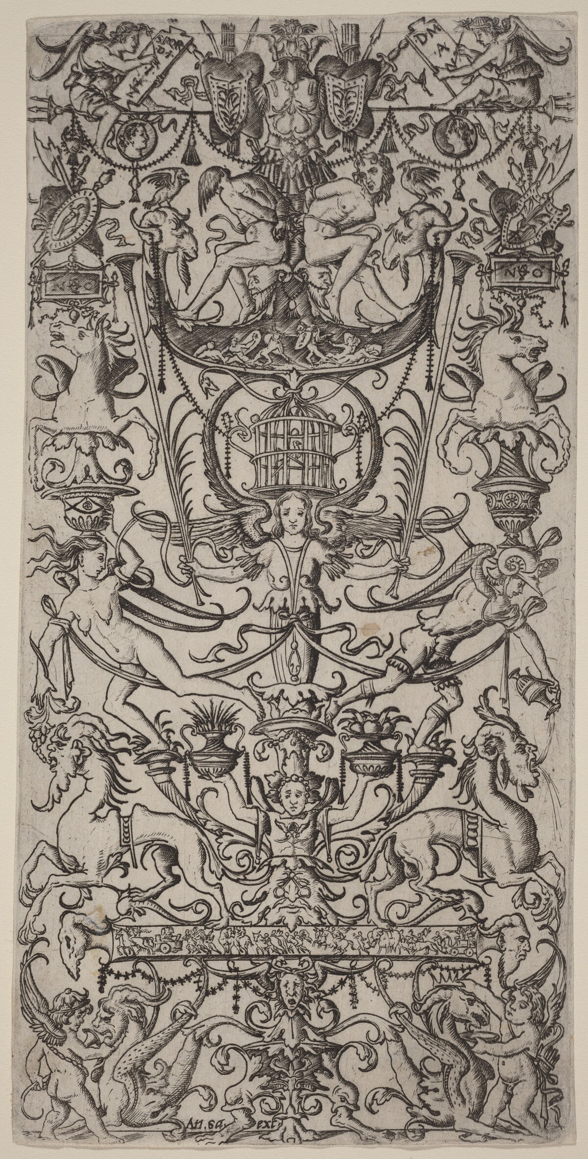 Ornament Panel with a Birdcage