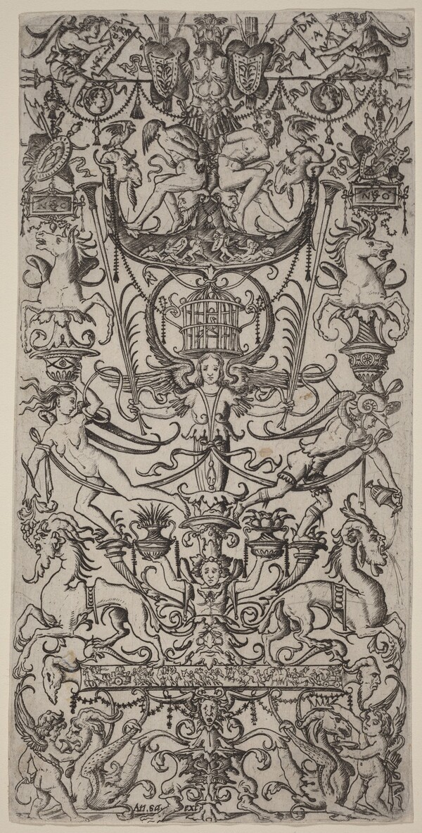 Ornament Panel with a Birdcage