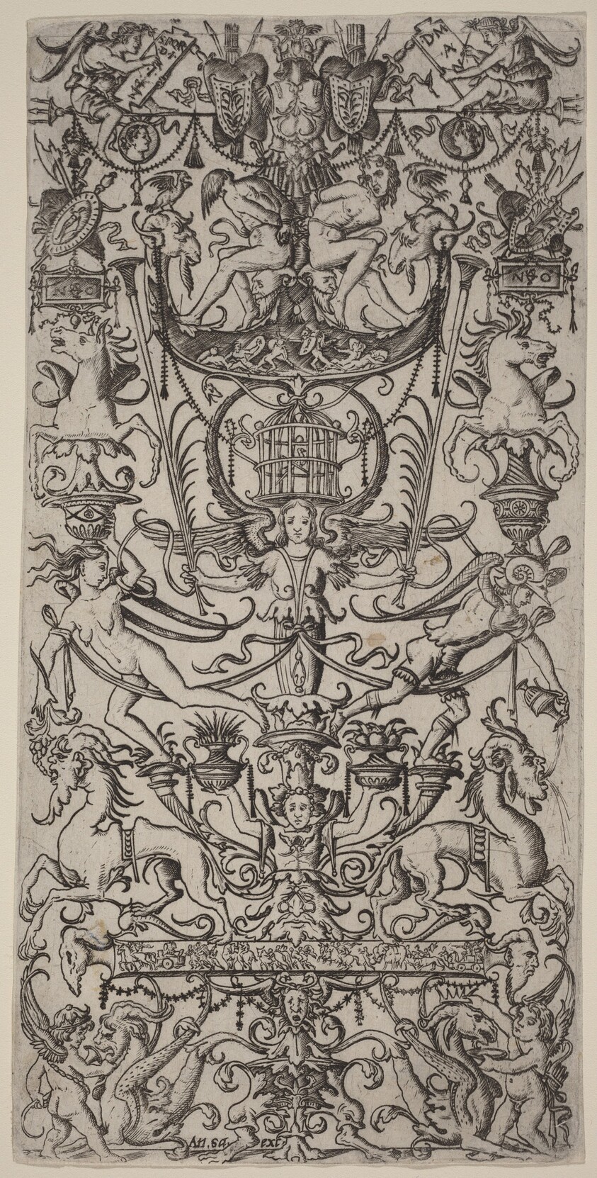 Ornament Panel with a Birdcage
