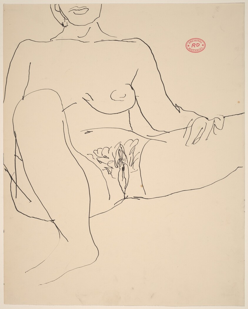 Untitled [seated nude with her legs apart]