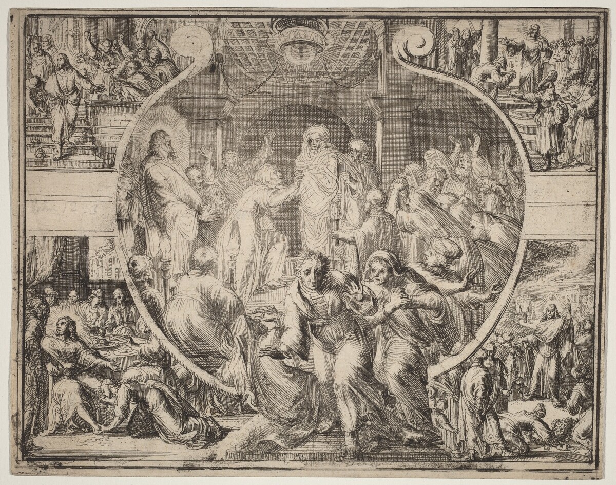 Raising of Lazarus with Scenes from the Life of Christ