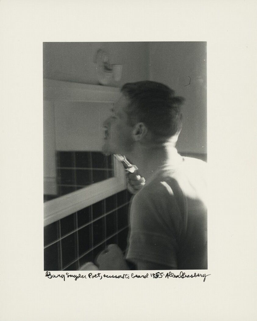 Gary Snyder Poet, scissors to beard 1965.