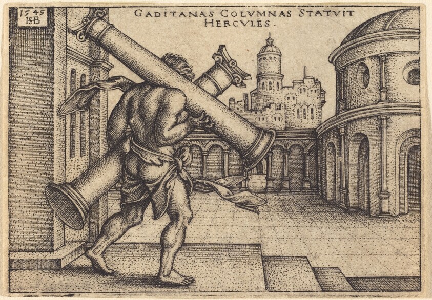 Hercules Carrying the Columns of Gades