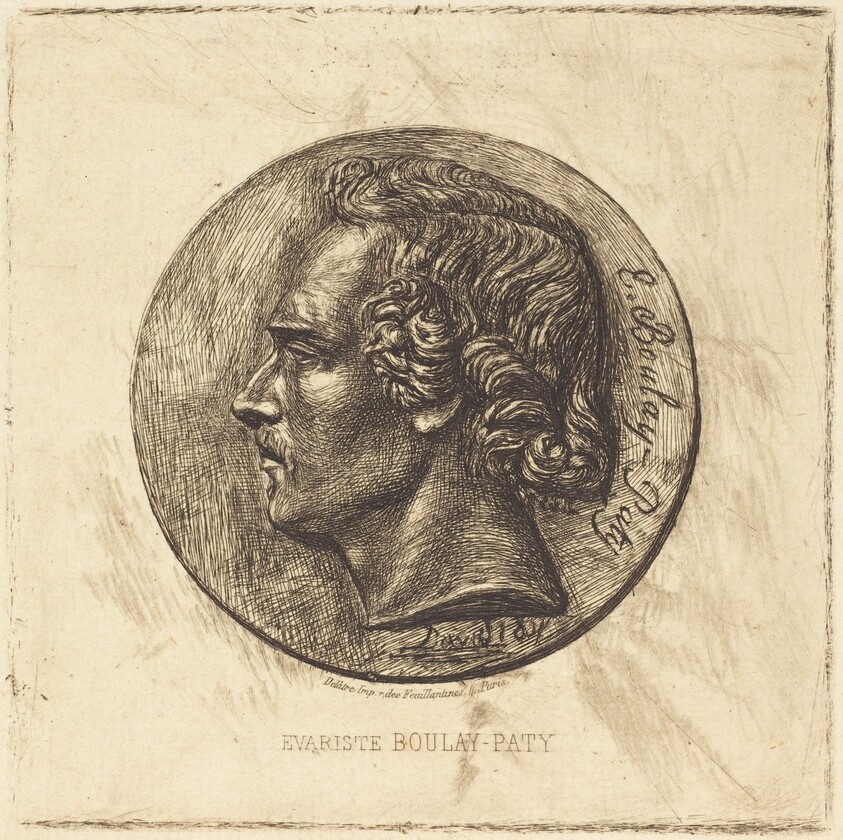 Evariste Boulay-Paty; A Poet (From a Bronze by David d'Angers)