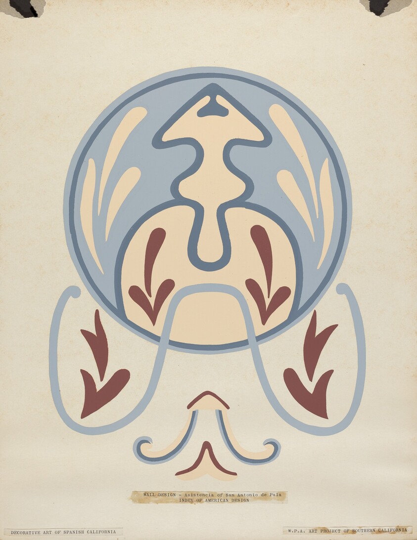 Wall Design - Asistencia of San Antonio de Pala From the Portfolio: "Decorative Art of Spanish California"