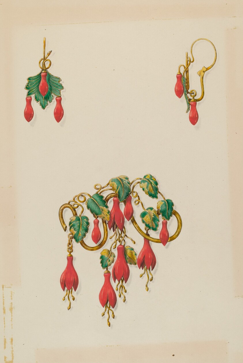 Brooch and Earrings
