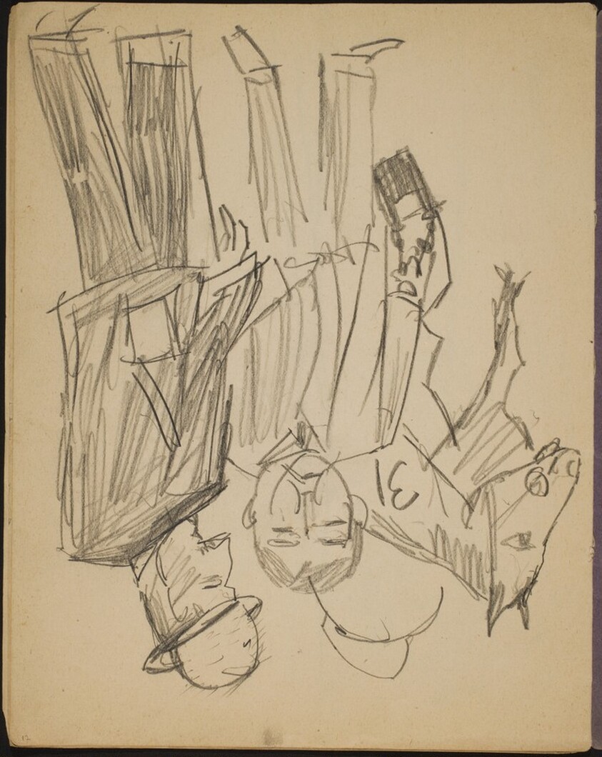 Rennpferd und zwei Männer (Racehorse and Two Men) [p. 12]