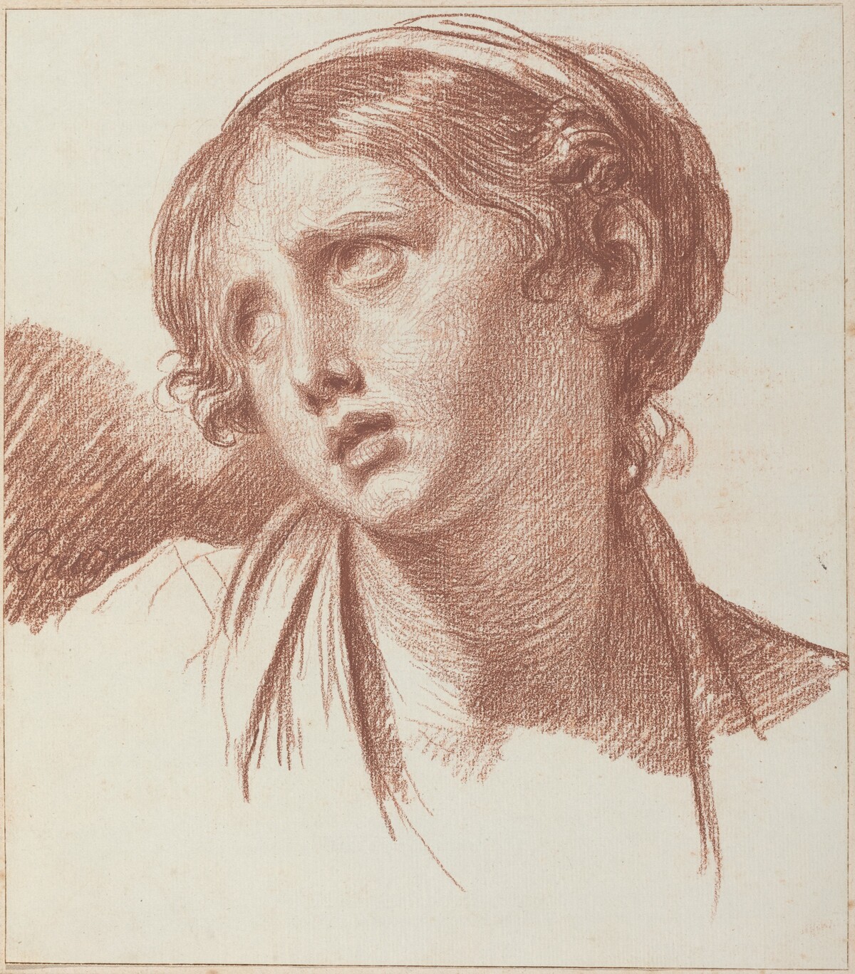 A Young Girl Looking Upward