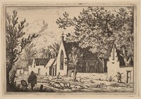 Swine Herd near a Chapel, Allart van Everdingen, probably c. 1645/1656