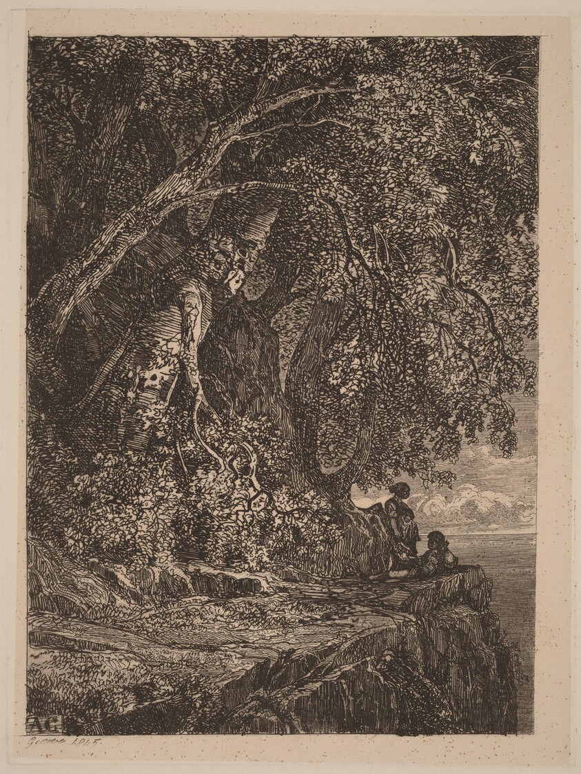 Couple Resting on a Cliff