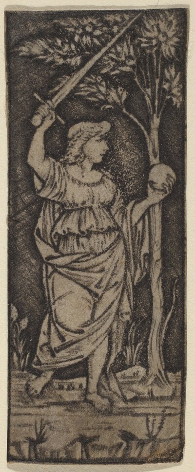 Allegorical Figure: Woman with Sword and Sphere