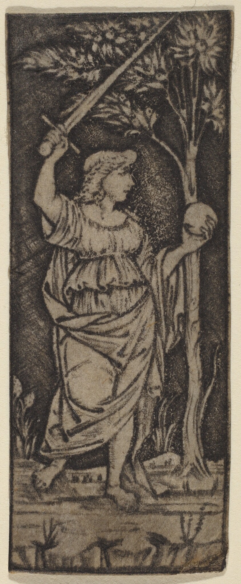 Allegorical Figure: Woman with Sword and Sphere