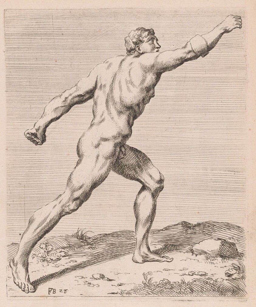 The Borghese Gladiator, side view, turned to right [plate 28]
