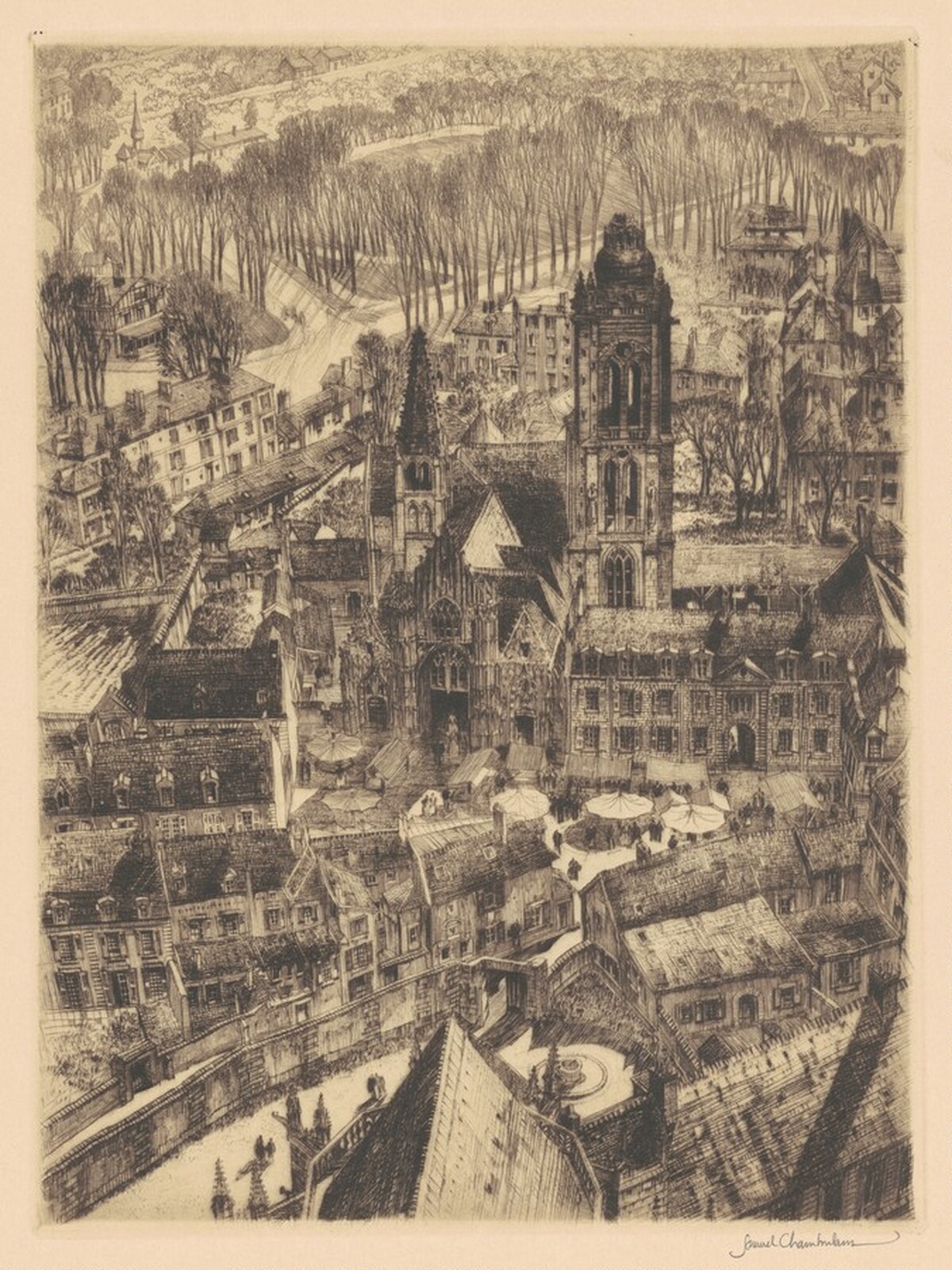 Early Morning Market, Senlis