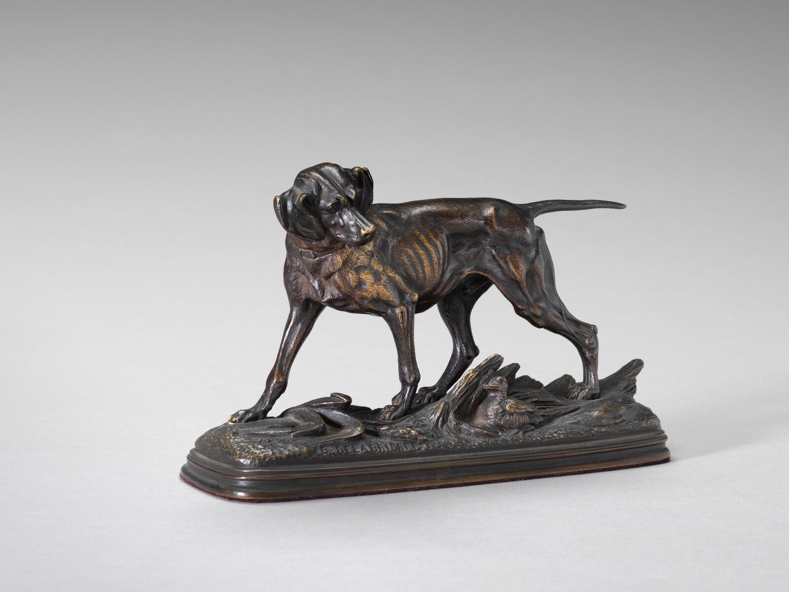 Pointer Standing over a Pheasant, Paul Edouard Delabriere, 19th-early 20th century