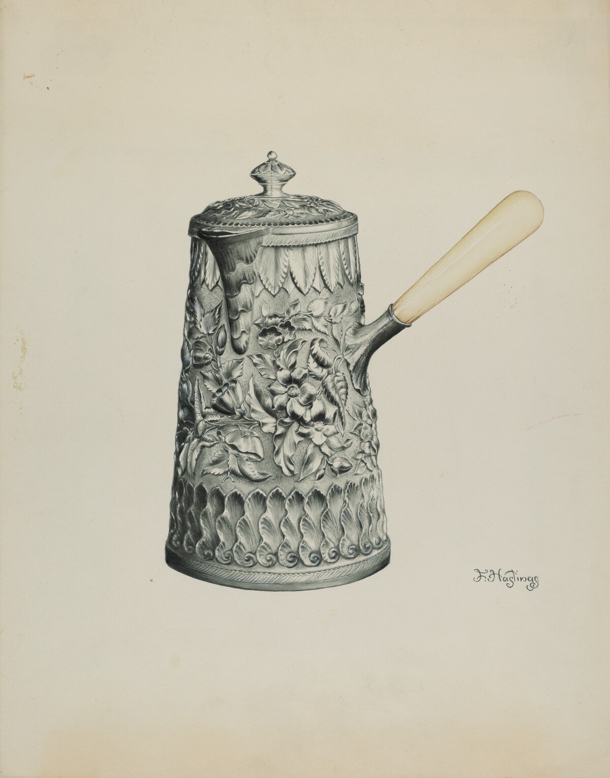 Silver Chocolate Pot