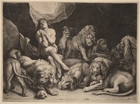 Daniel in the Lions' Den, Willem van der Leeuw after Sir Peter Paul Rubens