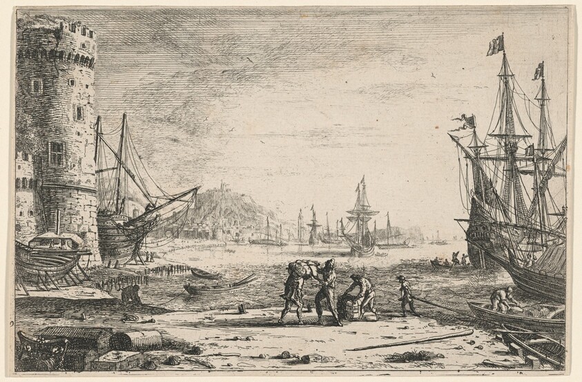 Harbor with a Large Tower (Le Port de mer à la grosse tour)