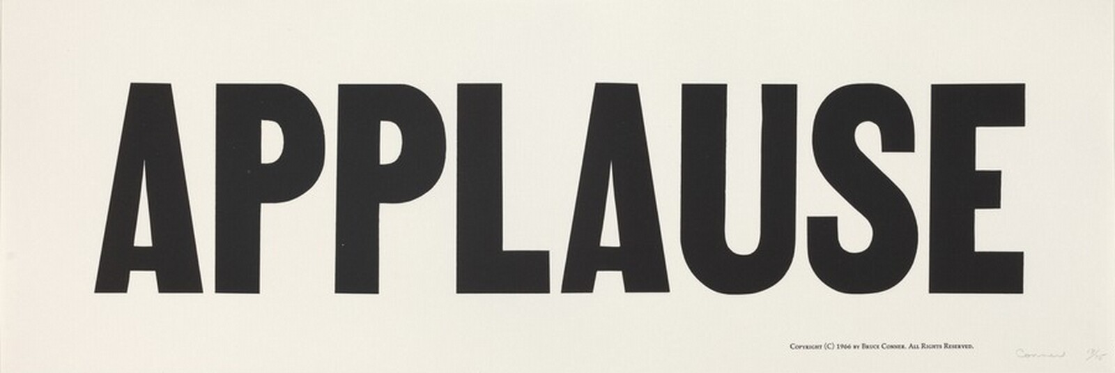 APPLAUSE, Bruce Conner, 1966