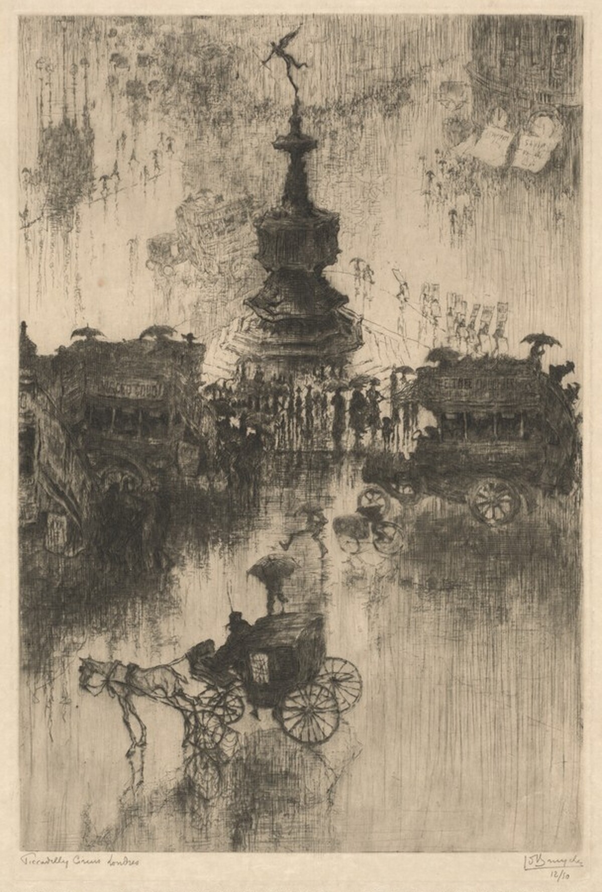 Piccadilly Circus, London [Large Plate]