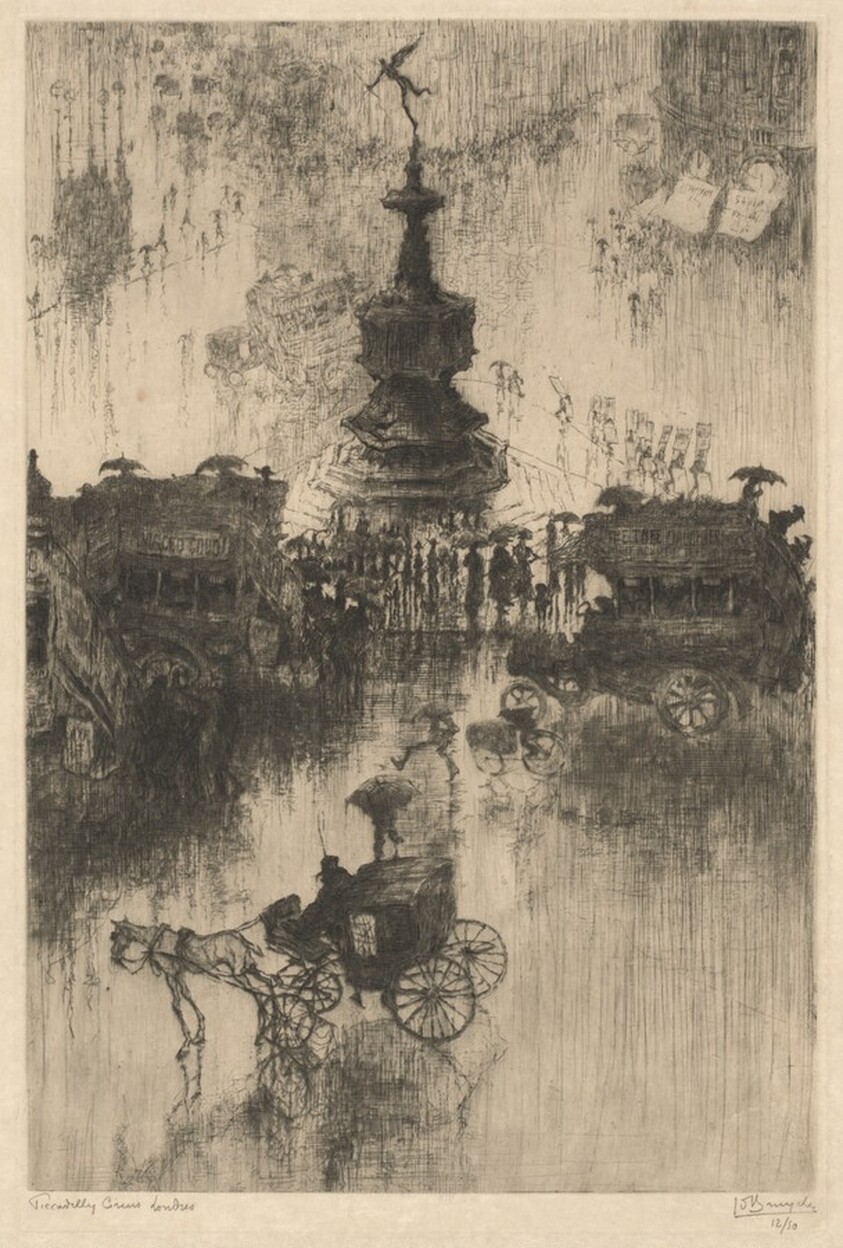 Piccadilly Circus, London [Large Plate]