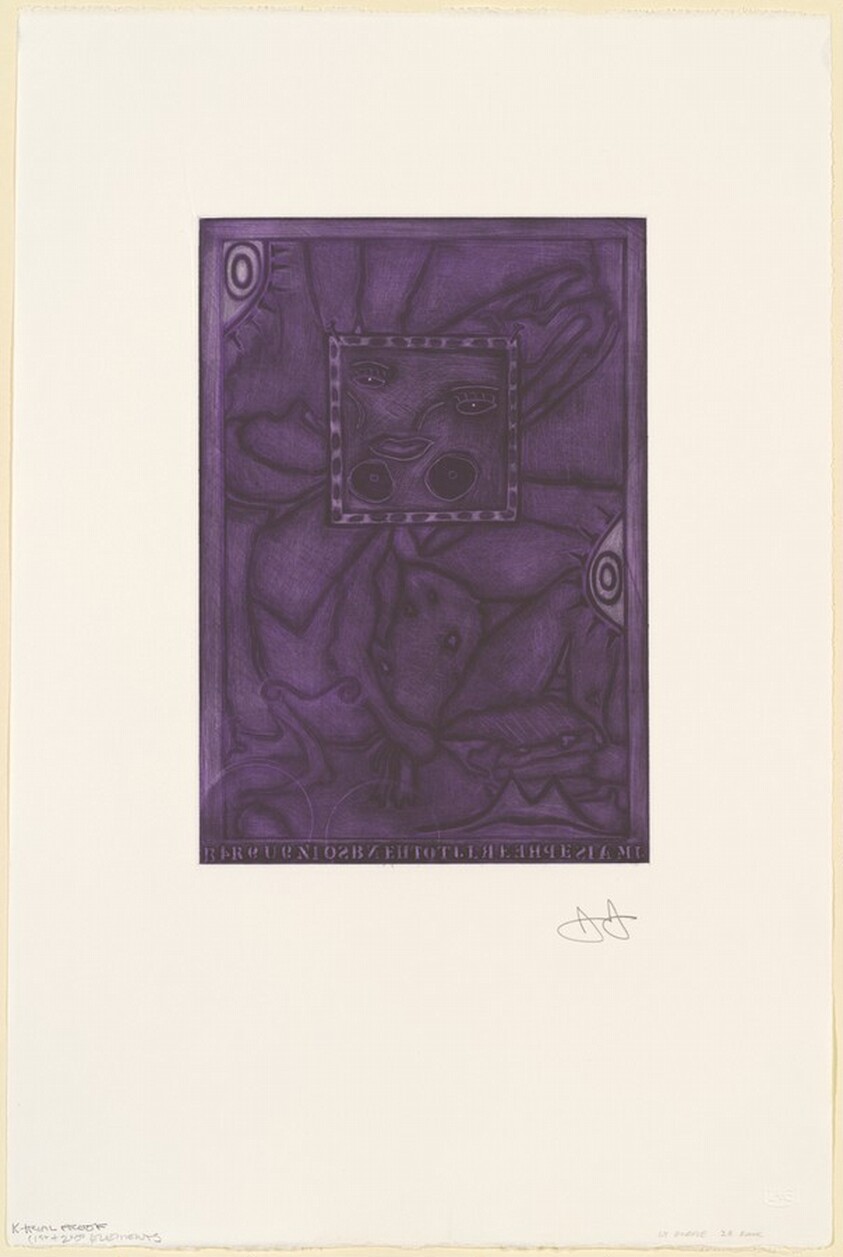 Untitled (Purple Mezzotint) [trial proof K]