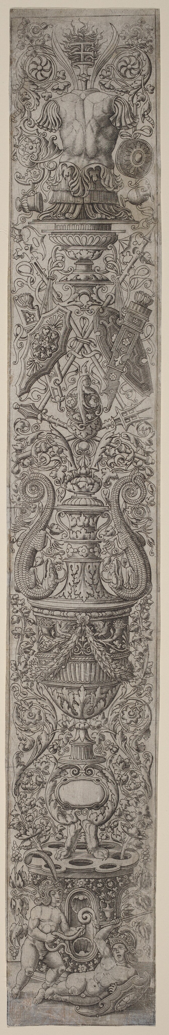 Ornament Panel: Two Children Wearing Helmets