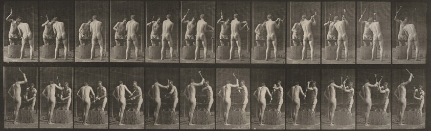 Plate Number 375. Blacksmiths, hammering on anvil