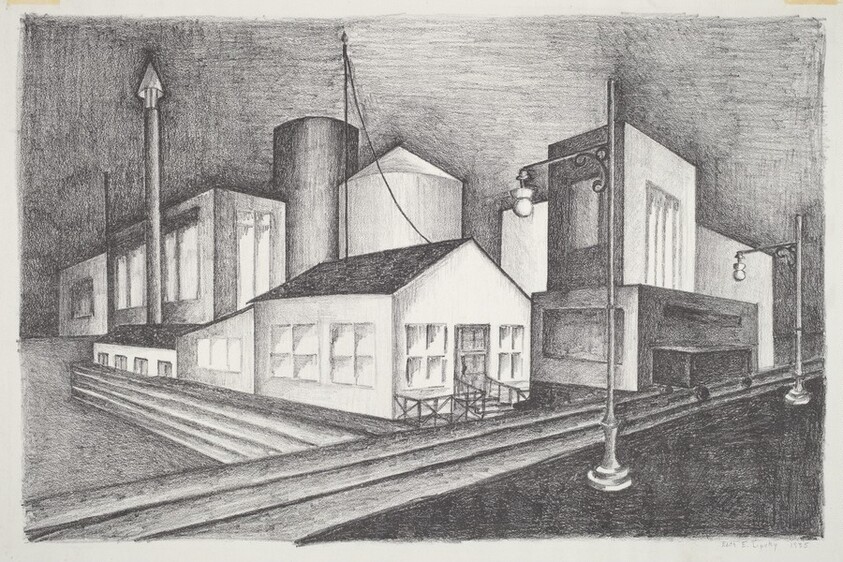 Untitled (Factory with Railroad Siding)