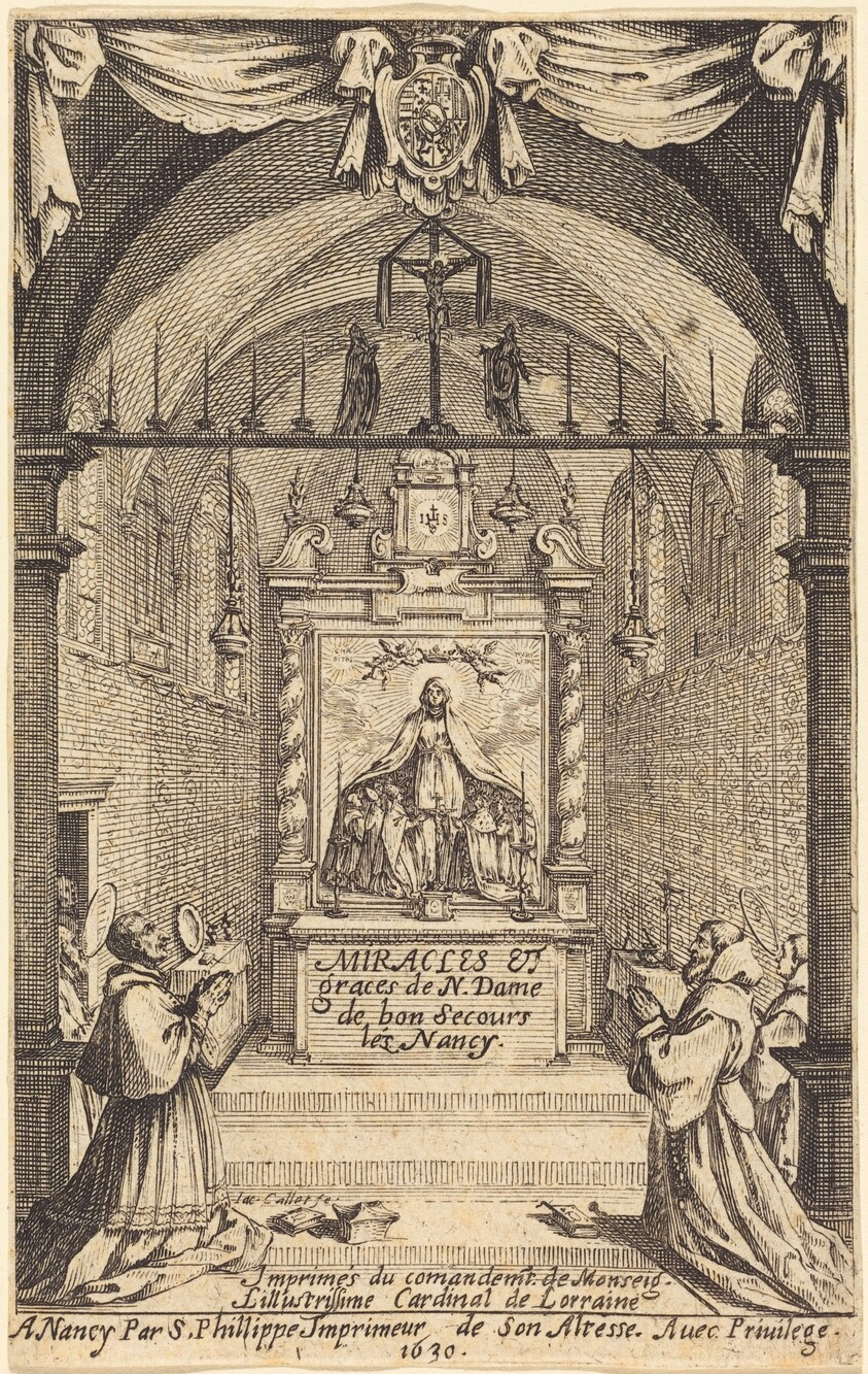 Frontispiece for the Miracles and Graces of Our Lady of "Bon-Secours-les-Nancy"