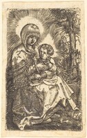 The Beautiful Virgin of Regensburg Seated in a Landscape, Albrecht Altdorfer, c. 1519/1520